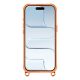 2. iPhone 17 Hülle mit verstellbarem Schultergurt und MagSafe-kompatiblem Kamerarahmen als Ständer – Orange