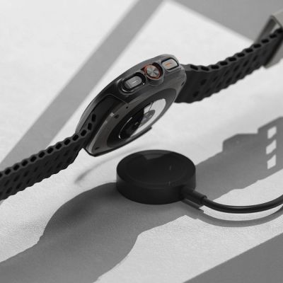 5. Ringke Slim & Tempered Glass Case + Glas-Set für Samsung Galaxy Watch Ultra 47 mm – Schwarz