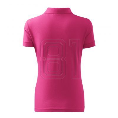 2. Malfini Cotton W MLI-21340 lila rotes Poloshirt