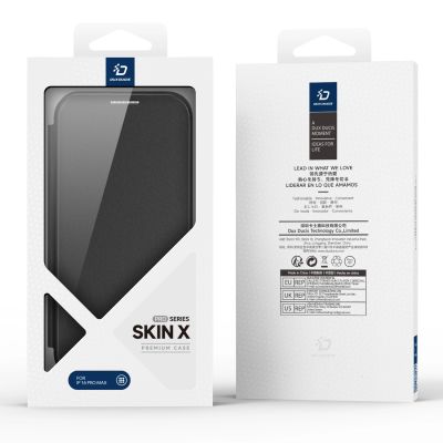 3. Dux Ducis Skin X Pro Hülle für iPhone 16 Pro Max mit MagSafe und Klappe – Schwarz