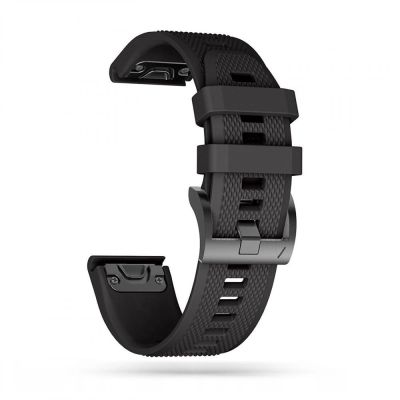 Tech-Protect Smooth Strap für Garmin Fenix ​​​​3 / 5X / 3HR / 5X Plus / 6X / 6X Pro / 7X - Schwarz
