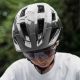 4. Rockbros LK-67 Jugend-Fahrradhelm mit abnehmbarem Visier 54–58 cm – Grau