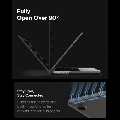 8. Spigen AirSkin Hülle für MacBook Pro 16" 2021 / 2023 / 2024 / 2025 / 2026 - Halbtransparent