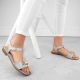10. Bequeme Sandalen mit Zirkonen S.Barski W OLI261B silber
