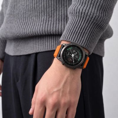 9. Tech-Protect NylonLoop Armband für Garmin Fenix 5X / 5X Plus / 6X / 6X Pro / 7X / 8 / 8 Pro / 9 / 9 Pro (51 mm) – Orange