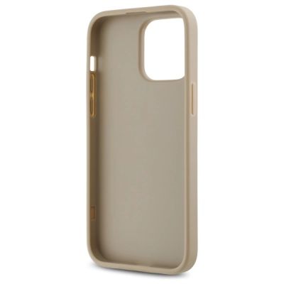 7. DKNY Quilted Stack Logo iPhone 14 Pro Hülle – Beige