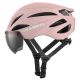 13. Rockbros Fahrradhelm mit Visier, abnehmbarer UV-Schutzbrille, Unisex – Braun
