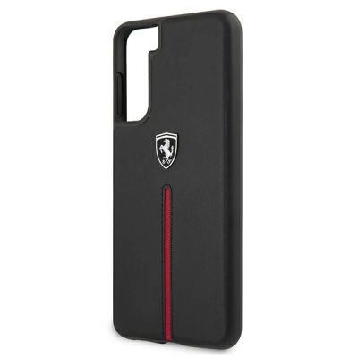 6. Ferrari FEOSIHCS21MBK S21+ G996 schwarz/schwarz Hardcase Off Track Leather Nylon Stripe