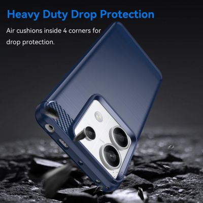 3. Carbon Case für Xiaomi Redmi Note 13 Pro - blau