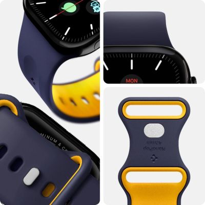 8. Spigen Nano Pop Strap für Apple Watch 40/41/42 mm - Marineblau/Orange