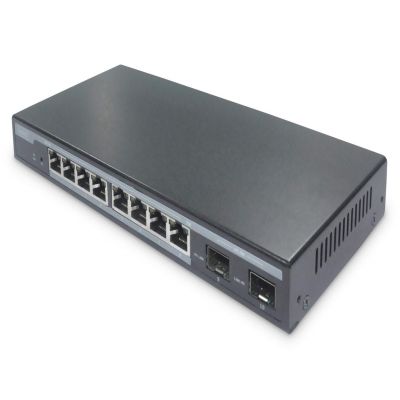 5. Managed L2-Switch mit 8 Gigabit-PoE-Ports und 2 SFP-Ports