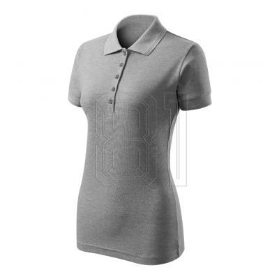 Women's Pique Polo Free Polo Shirt (Dark Grey Melange)