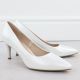 5. Damen-Pumps aus silbernem Satin von Sergio Leone, Modell 1336