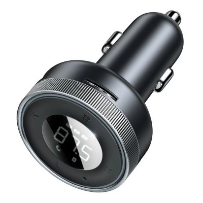 5. Baseus Enjoy FM Transmitter Autoladegerät LED 2x USB / 3,5mm Klinke kabellos MP3 Player Bluetooth 5.0 3.4A schwarz (CCLH-01)