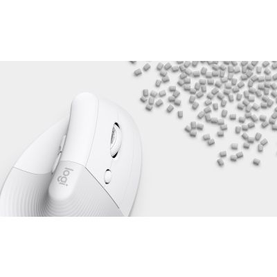 11. Logitech Lift Vertikale Weiße Maus