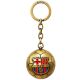 Original lizenzierter FC Barcelona Schlüsselanhänger in Form eines goldenen Balls mit dem Wappen B7081