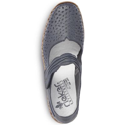 13. Rieker W RKR139 marineblaue Lederschuhe