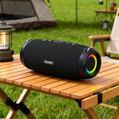 10. Dudao Y21Pro Kabelloser Lautsprecher mit RGB-Hintergrundbeleuchtung, Bluetooth 5.3 – Schwarz