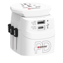 SKROSS Pro Light USB AC30PD Weltadapter, Weiß