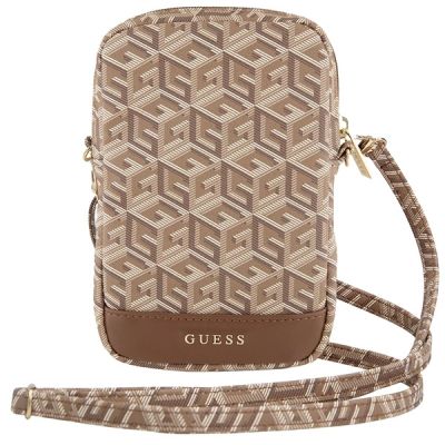 2. Guess Zip GCube Bottom Stripe Handytasche – braun