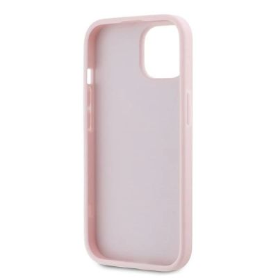 7. Karl Lagerfeld Diagonal Quilted Script Hülle für iPhone 15 Plus / 14 Plus – Rosa
