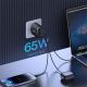 9. Baseus Cube Pro 65W GaN-Ladegerät 2x USB-C USB-A - Schwarz