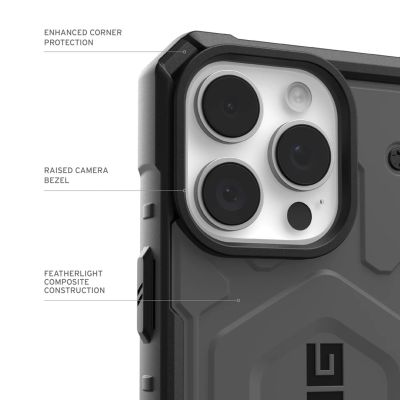 5. UAG Pathfinder Magsafe - Schutzhülle für iPhone 16 Pro, kompatibel mit MagSafe (silber)