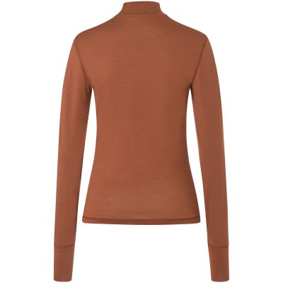 3. Damen-Thermoshirt mit langen Ärmeln und Mock-Kragen SUPER.NATURAL W Tundra 175 Turtleneck Flear, braun