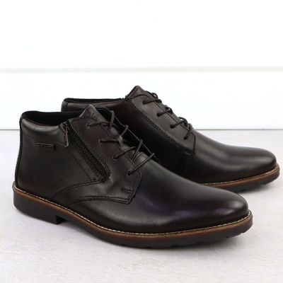 2. Rieker 15324-25 Herren-Lederstiefeletten, wasserdicht, ungefüttert, braun