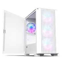 Montech AIR 100 ARGB, Micro-ATX, gehärtetes Glas – Weiß