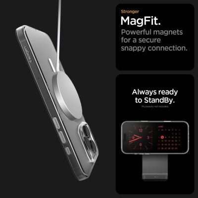 11. Spigen Thin Fit MagSafe Hülle für iPhone 16 Pro Max – Transparent und Weiß