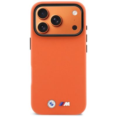3. BMW M Metal Logo MagSafe Hülle für iPhone 17 Pro Max – Orange