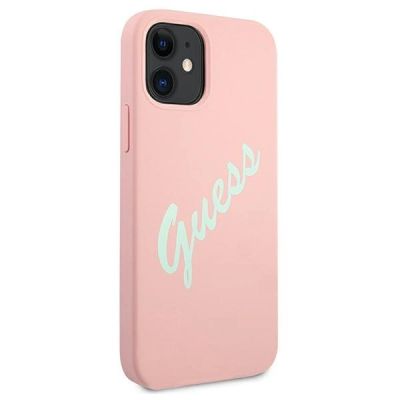 4. Guess GUHCP12SLSVSPG iPhone 12 mini 5.4" rose grün/grün pink Hardcase Silikon Vintage