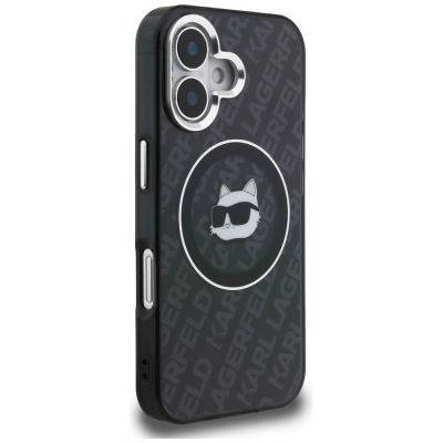 4. Karl Lagerfeld IML Choupette Head Logo MagSafe Hülle für iPhone 16 - Schwarz