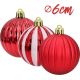 3. Sichere dekorative Kunststoff-Weihnachtskugeln, 27 Stück, 6 cm, rot-weiß, MICA