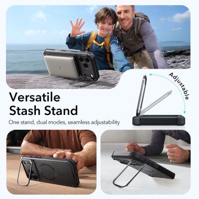 3. ESR Cyber ​​Kickstand MagSafe Case für iPhone 17 Pro - Schwarz