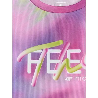 8. Schnelltrocknendes Sport-T-Shirt für Mädchen 4F 4FJRSS26TFTSF2394-90A