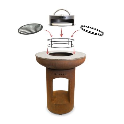 7. BF Bonbiza XL Offene rostige Gartenfeuerstelle