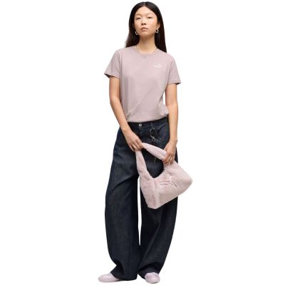 5. Puma Ess Standard Small Logo Tee Damen-T-Shirt, Altrosa, 695752, Größe 49