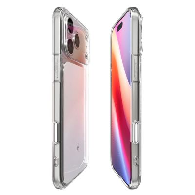 6. Spigen Ultra Hybrid "T" MagSafe Case für iPhone 17 Pro - Klar und Weiß