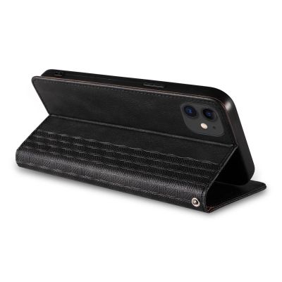 12. Magnet Strap Case für iPhone 12 Tasche Wallet + Mini Lanyard Pendant Schwarz