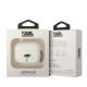 3. Karl Lagerfeld KLAPRUNIKH AirPods Pro Cover weiß/weiß Silikon Karl Head 3D