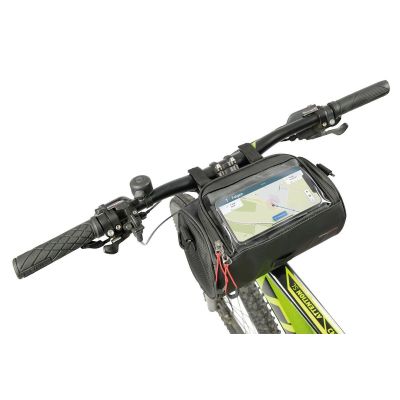 4. TROIKA BKB30/BK Fahrradtasche und Korb, Fronttasche 4L, Nylon, PVC, Plane, Schwarz