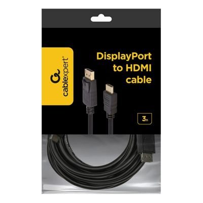 4. GEMBIRD CC-DP-HDMI-3M Kabel (DisplayPort M - HDMI M -; 3 m; schwarz)