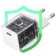 14. Baseus Palm 1C 20W Wandladegerät (mit Baseus Mini White USB-C 60W (20V/3A) 1m Kabel) - Weiß