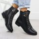 5. Damen-Stiefeletten mit Blumenmuster, schwarz, Jezzi ASA62-16