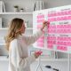 5. Ergo Office mobiles Whiteboard, Querformat, weiß, einseitig, mit Ablage, Abmessungen 1190 x 790 mm, ER-306