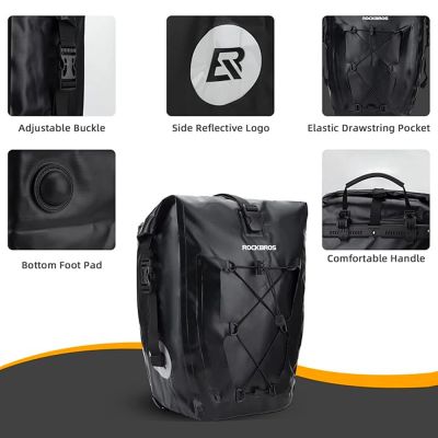 7. Rockbros 30140022001 wasserdichte Fahrradträgertasche – Schwarz