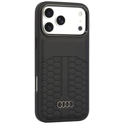 2. Audi Lederhülle MagSafe für iPhone 18 Pro Max / 17 Pro Max – Schwarz