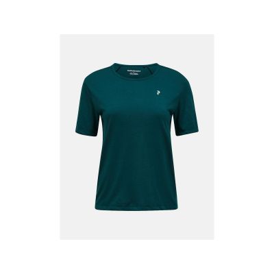PEAK PERFORMANCE Damen-T-Shirt aus Wollmischung mit kurzen Ärmeln, grün